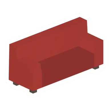 Unturned Red Couch barricade icon