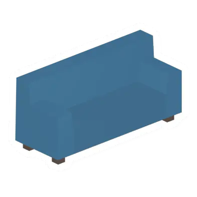Unturned Blue Couch barricade icon