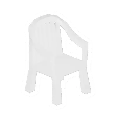 Unturned Plastic Chair (White) barricade icon