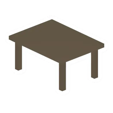 Unturned Wooden Rectangular Table icon