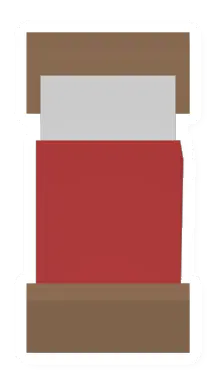 Unturned Red Wood Bed barricade icon