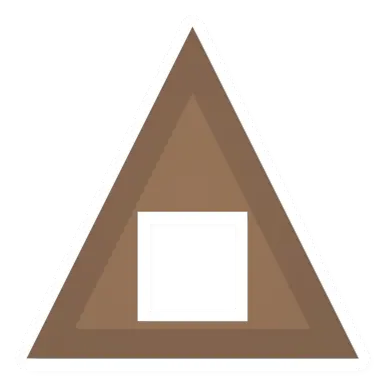 Unturned Triangular Wooden Roof Hole barricade icon