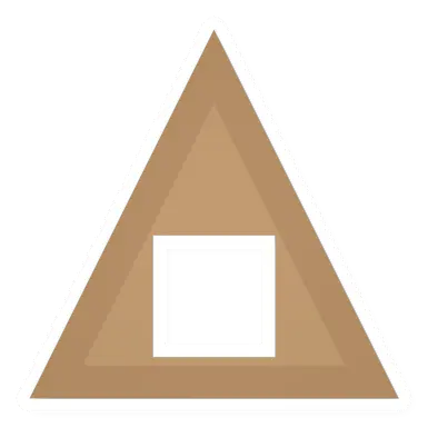 Unturned Triangular Sandstone Roof Hole barricade icon