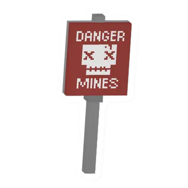 Unturned Minefield Sign barricade icon