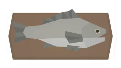 Unturned White Perch Trophy barricade icon