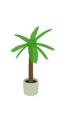 Unturned Palm Potted Tree barricade icon