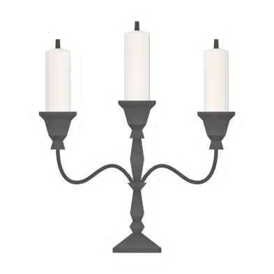 Unturned Triple Candle Stand (Iron) barricade icon