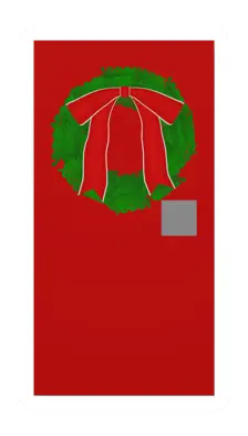 Unturned Pine Door with Wreath barricade icon