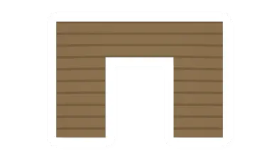 Unturned Pine Plank Doorway barricade icon