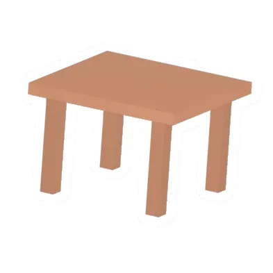 Unturned Maple Square Table barricade icon