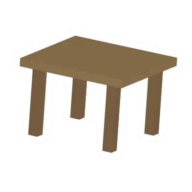 Unturned Pine Square Table barricade icon