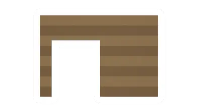 Unturned Offset Pine Log Doorway barricade icon