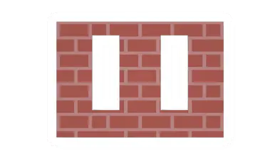 Unturned Brick Vertical Double Window barricade icon
