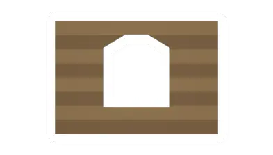 Unturned Pine Log Rounded Window barricade icon