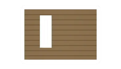 Unturned Offset Pine Plank Vertical Window barricade icon