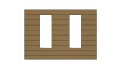 Unturned Pine Plank Vertical Double Window barricade icon