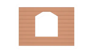 Unturned Maple Plank Rounded Window barricade icon