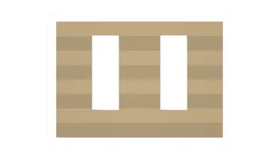 Unturned Eucalyptus Log Vertical Double Window barricade icon