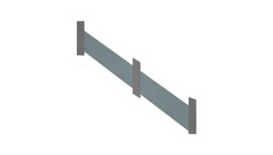 Unturned Metal Ramp Railing w/ Bulletproof Glass barricade icon