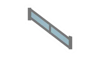 Unturned Reinforced Ramp Railing w/ One Way Glass barricade icon