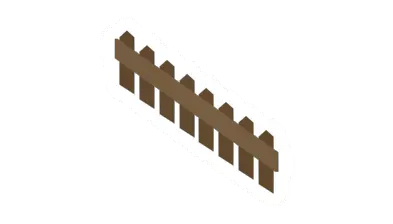 Unturned Pine Plank Ramp Railing barricade icon