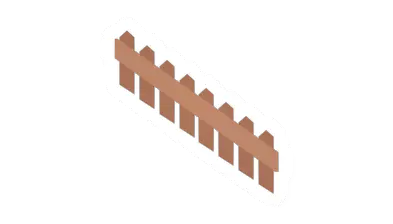 Unturned Maple Plank Ramp Railing barricade icon