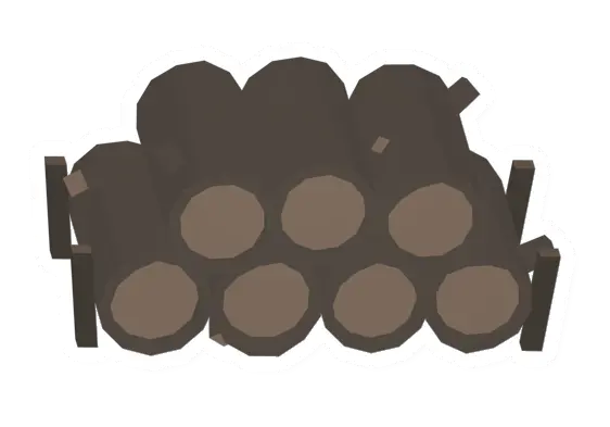 Unturned Wooden Logs Stack barricade icon