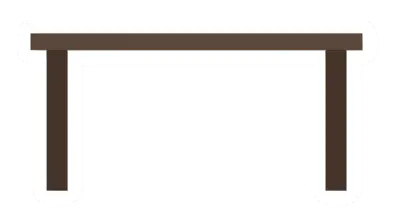 Unturned Pine Rectangular Table barricade icon