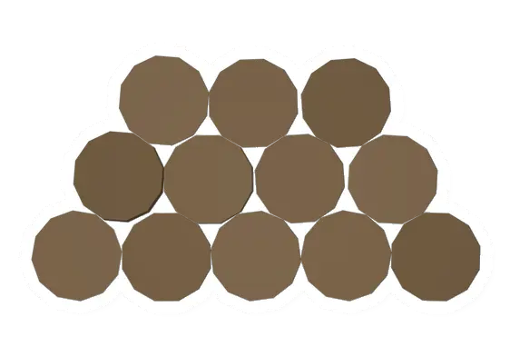 Unturned Stacked Pine Logs barricade icon