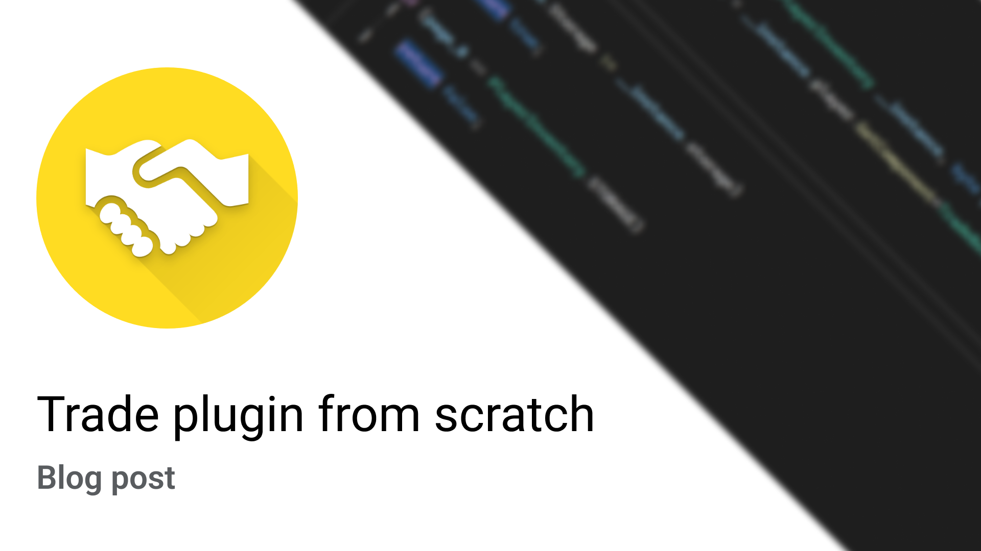 Trade plugin from scratch