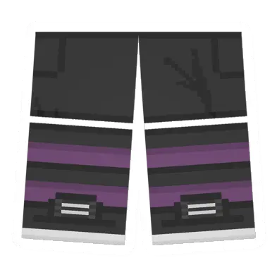 Black Sawed-Off Shorts (Purple & Black)