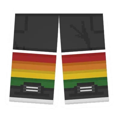 Black Sawed-Off Shorts (Rainbow)