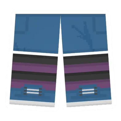 Blue Sawed-Off Shorts (Purple & Black)