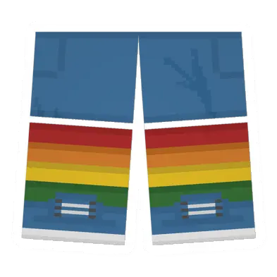 Blue Sawed-Off Shorts (Rainbow)