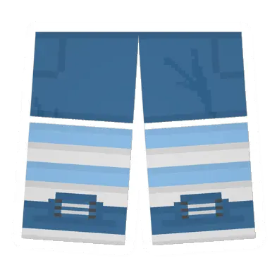 Blue Sawed-Off Shorts (Light Blue & White)