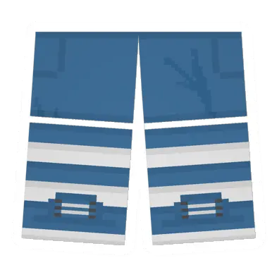 Blue Sawed-Off Shorts (Blue & White)