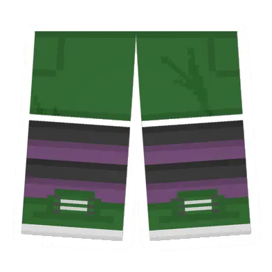 Green Sawed-Off Shorts (Purple & Black)