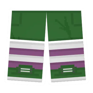 Green Sawed-Off Shorts (White & Pink)