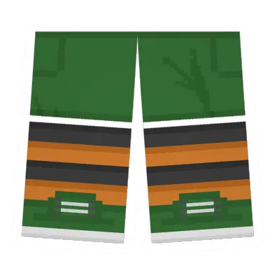 Green Sawed-Off Shorts (Orange & Black)