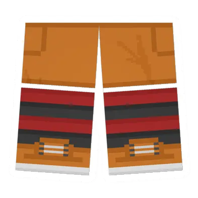 Orange Sawed-Off Shorts (Red & Black)