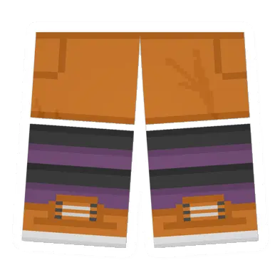 Orange Sawed-Off Shorts (Purple & Black)