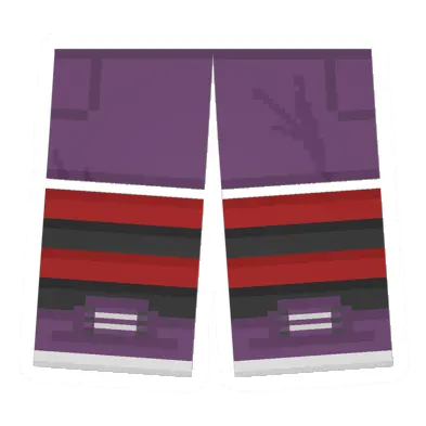 Purple Sawed-Off Shorts (Red & Black)