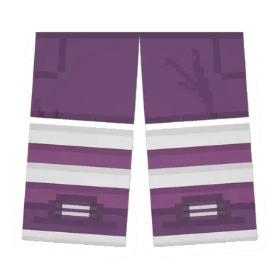 Purple Sawed-Off Shorts (White & Pink)