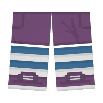 Purple Sawed-Off Shorts (Blue & White)