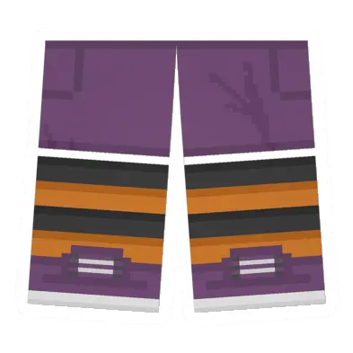 Purple Sawed-Off Shorts (Orange & Black)