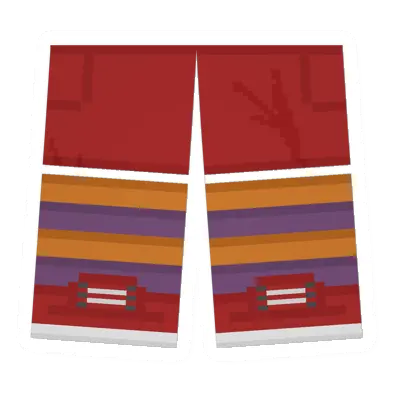 Red Sawed-Off Shorts (Orange & Purple)