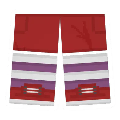 Red Sawed-Off Shorts (White & Pink)