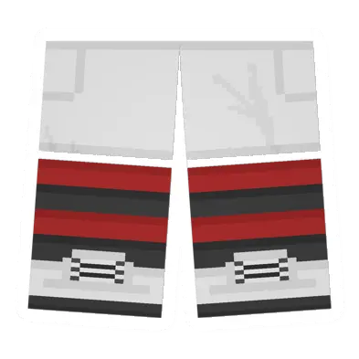 White Sawed-Off Shorts (Red & Black)