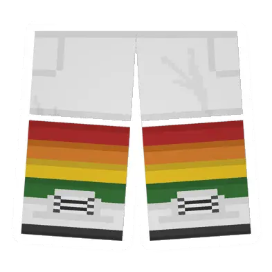 White Sawed-Off Shorts (Rainbow)