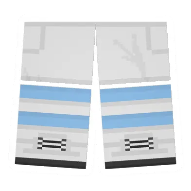 White Sawed-Off Shorts (Light Blue & White)